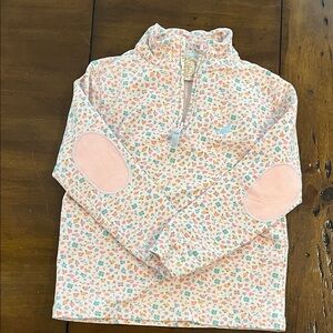 Beaufort Bonnet Floral Quarter-Zip Pullover with Pink Accents